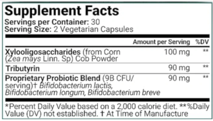 BioMa Probiotics Supplement Facts