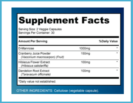 Bladder Relief 911 Supplement Facts